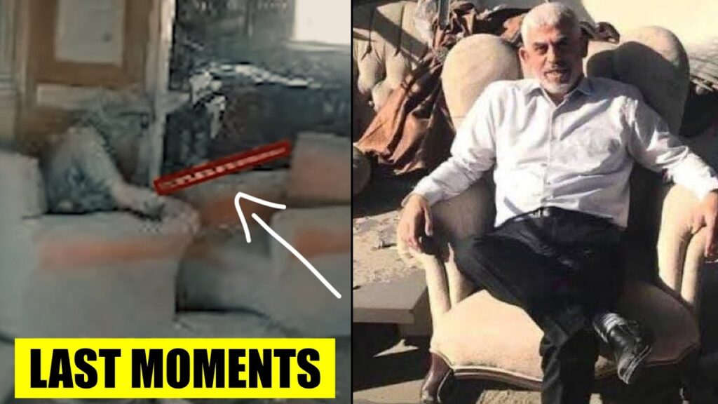 Israeli Drone Shows Hamas Leaders Final Moments As He Throws Stick At Drone Before Being Hit By Tank