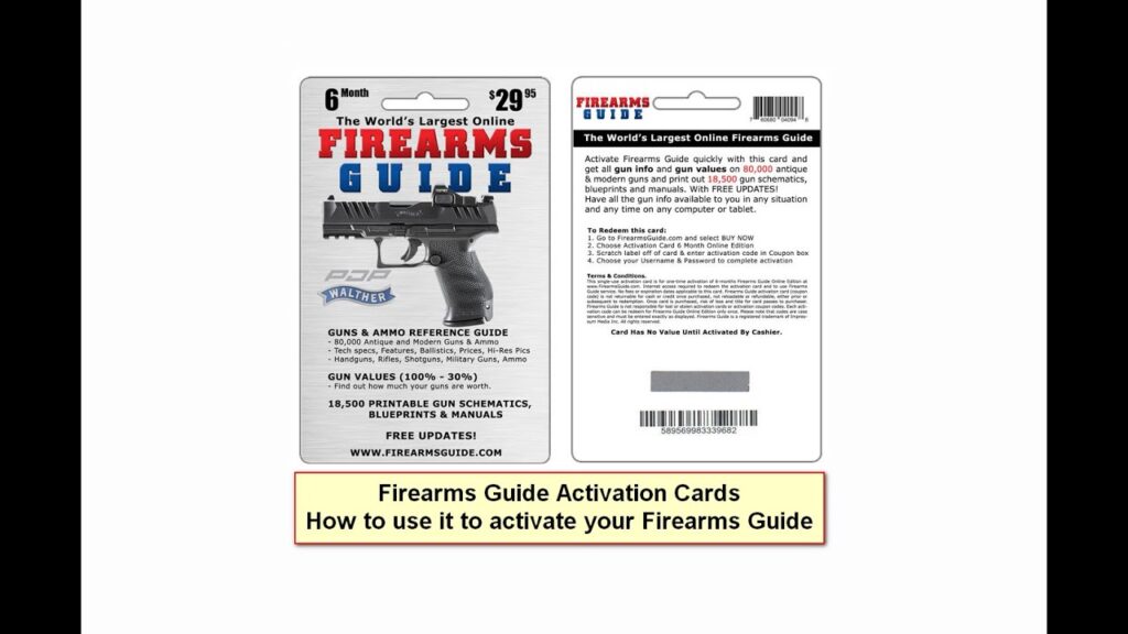 Activate your Firearms Guide with Activation Cards: 100% Privacy and No Payment