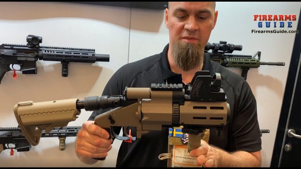 Vltor Weapons Systems / Milkor – FSGL 40mm Single Shot Grenade Launcher to 800m – FirearmsGuide.com